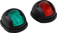 Огни ходовые 87х99 мм комплект (красный, зеленый), черный, LED, 12-24 В