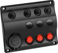 Панель бортового питания 3 переключателя, USB зарядка, индикация, автоматы