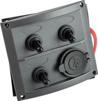 Панель бортового питания 3 переключателя, USB зарядка, предохранители