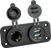 Панель с USB-разъемом 5в 2.1А и прикуривателем