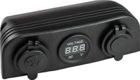 Панель с USB-разъемом 5в 2.1А, прикуривателем и вольтметром