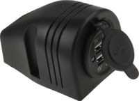 Разъем USB 5В 3.1А для крепления на приборную панель, чёрный
