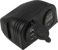 Разъем USB 5 В 3.1А и цифровой вольтметр для крепления на приборную панель