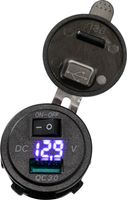 Разъем USB Charger QC3.0 с вольтметром