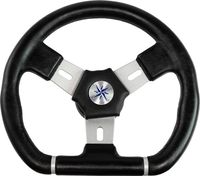 Рулевое колесо ELBA SPORT обод черный, спицы серебряные д. 320 мм