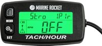 Тахометр со счётчиком моточасов THM306MR, 2 напоминания о ТО, Marine Rocket