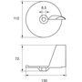 Анод цинковый Polipodio, для Honda 75-90-115-130 hp.