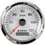 GPS-спидометр аналоговый 0-120 км/ч, белый циферблат, нержавеющий ободок, выносная антенна, д. 85 мм, Marine Rocket