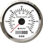 GPS-спидометр аналоговый 0-60 узлов, черный циферблат, нержавеющий ободок, выносная антенна, д. 85 мм, Marine Rocket
