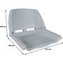 Кресло пластмассовое складное Folding Plastic Boat Seat, серое
