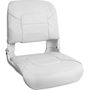 Кресло для катера (яхты) пластмассовое складное с подложкой All Weather High Back Seat, белый/синий