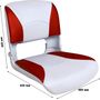 Кресло пластмассовое складное с подложкой Deluxe All Weather Seat, белый/чёрный