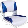 Кресло для катера (яхты) пластмассовое складное с подложкой Deluxe All Weather Seat, белый/красный