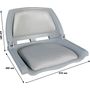 Кресло пластмассовое складное с подложкой Molded Fold-Down Boat Seat,серый/голубой