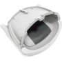 Кресло пластмассовое складное с подложкой Molded Fold-Down Boat Seat,серый/голубой