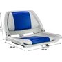 Кресло пластмассовое складное с подложкой Molded Fold-Down Boat Seat, серое