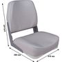 Кресло складное мягкое Economy Low Back Seat, синее