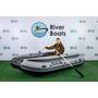 Надувная лодка ПВХ, RiverBoats RB 370 НДНД, ф/б, серо-белый