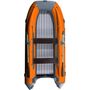Надувная лодка ПВХ, RiverBoats RB 390 НДНД, ф/б, серо-оранжевый