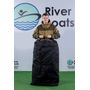Надувная лодка ПВХ, RiverBoats RB 390 НДНД, серо-белый