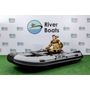 Надувная лодка ПВХ, RiverBoats RB 390 НДНД, серо-оранжевый