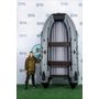 Надувная лодка ПВХ, RiverBoats RB 410 НДНД, ф/б, черно-серый