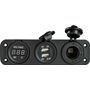 Панель с USB-разъемом 5в 2.1А, прикуривателем и вольтметром