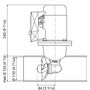 Подруливающее устройство Quick, D110mm, 25KGF, 12 В (TCD2022 - TCDEX06 - TNL 750mm)