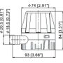 Помпа осушительная, 12 В, 450GPH (1703.25 л/ч)