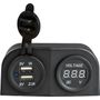 Разъем USB 5в 3.1А и цифровой вольтметр для крепления на приборную панель