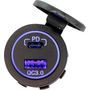 Разъем USB QC3.0 5в 3А и USB PD