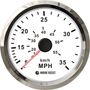 Спидометр манометрический 0-55 MPH, белый циферблат, нержавеющий ободок, д. 85 мм, Marine Rocket